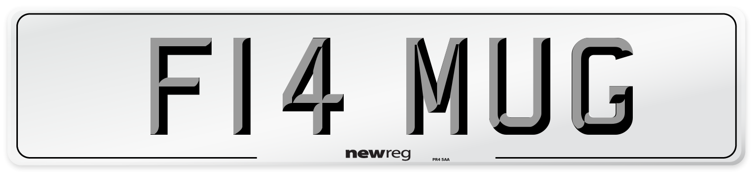 F14 MUG Number Plate from New Reg